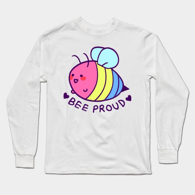 BEE proud: pansexual flag Long Sleeve T-Shirt by strasberrie